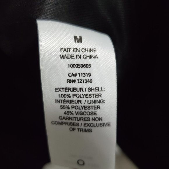 Dynamite Kensington Single-Breasted Black Polyester Melton Coat - Picture 7 of 7